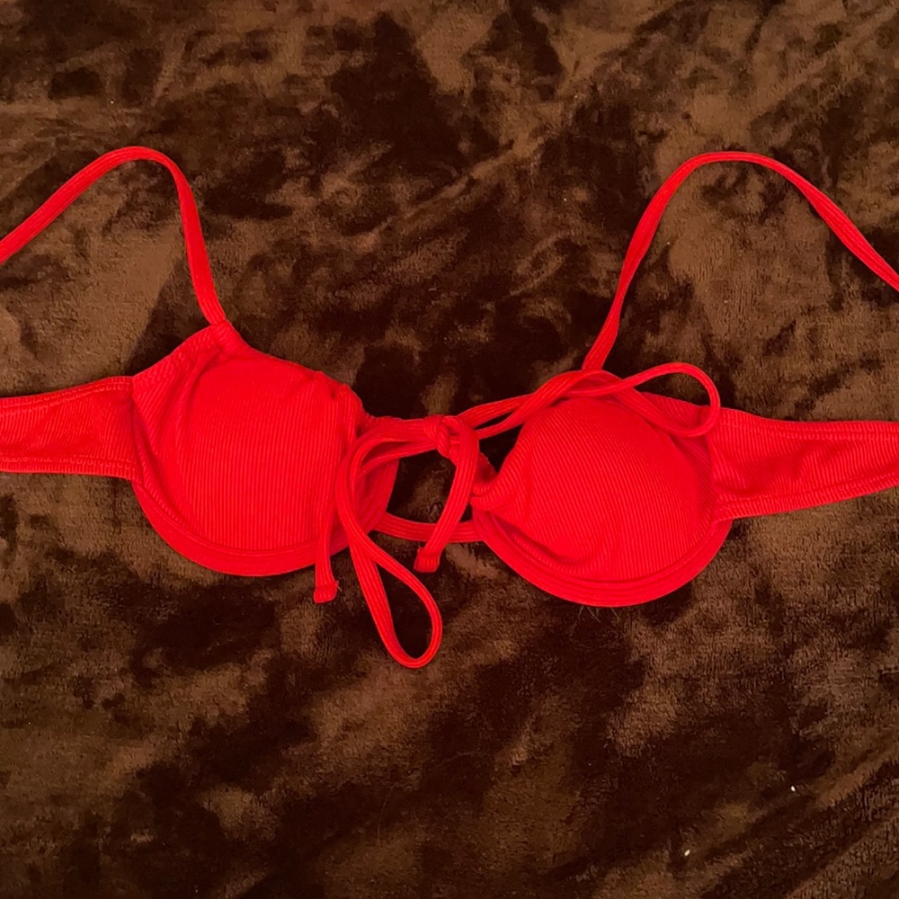 SHEIN red bikini top